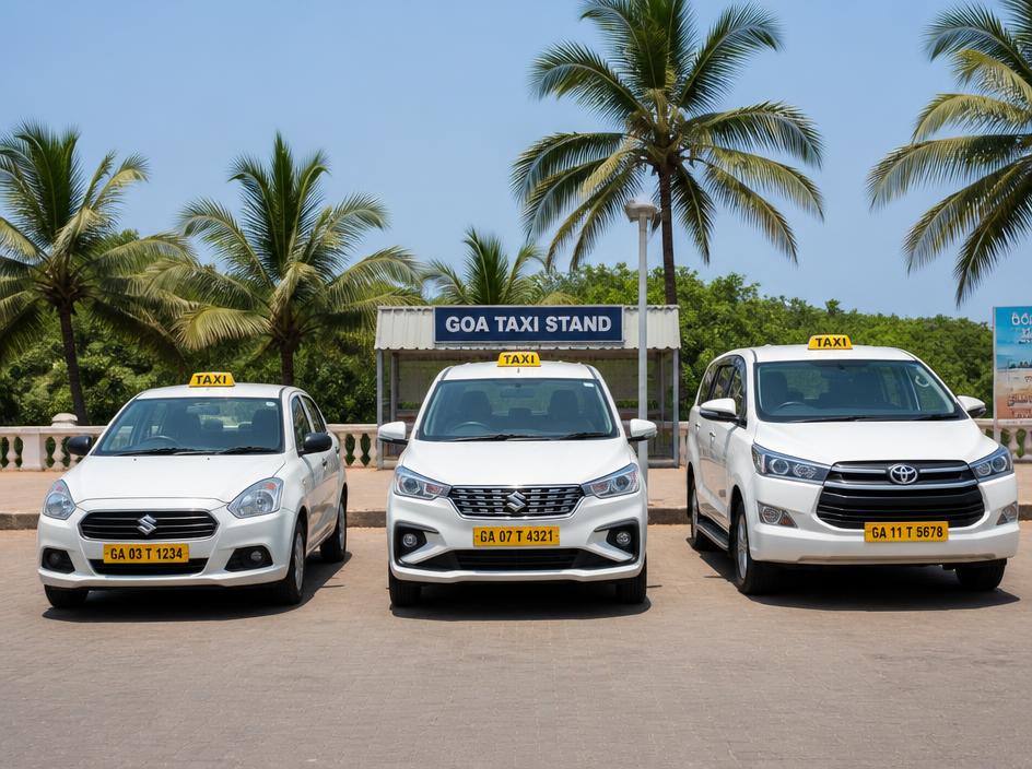 Goa taxis — Swift Dzire, Ertiga and Innova Crysta at Shahnoor Taxi Service